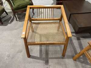 Pair of modern timber chairs - 2