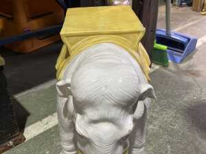 Ceramic elephant garden stool - 3