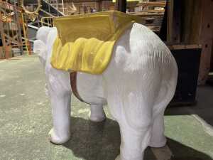 Ceramic elephant garden stool - 4
