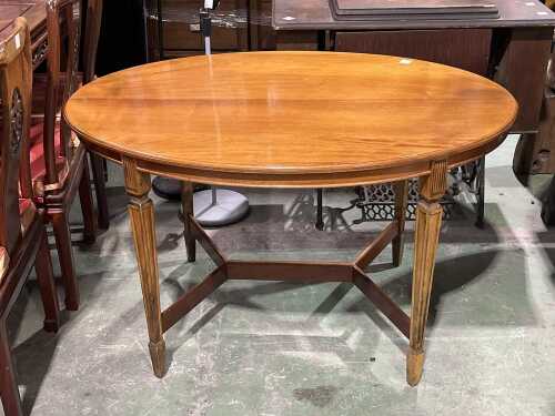 Oval timber occasional table