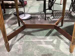 Oval timber occasional table - 4
