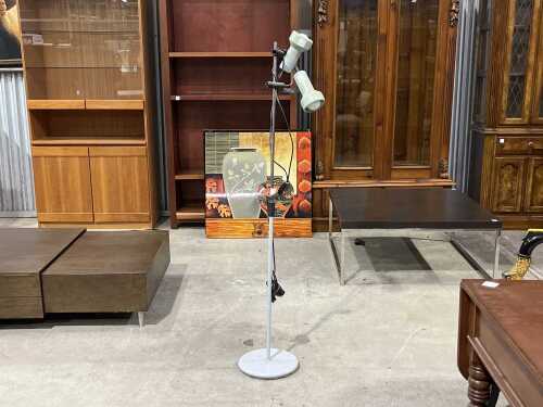Twin head standard floor lamp