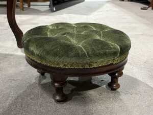 Occasional chair with matching stool - 2