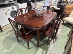 Rosewood nine-piece extension dining suite - 3