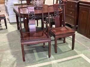 Rosewood nine-piece extension dining suite - 5
