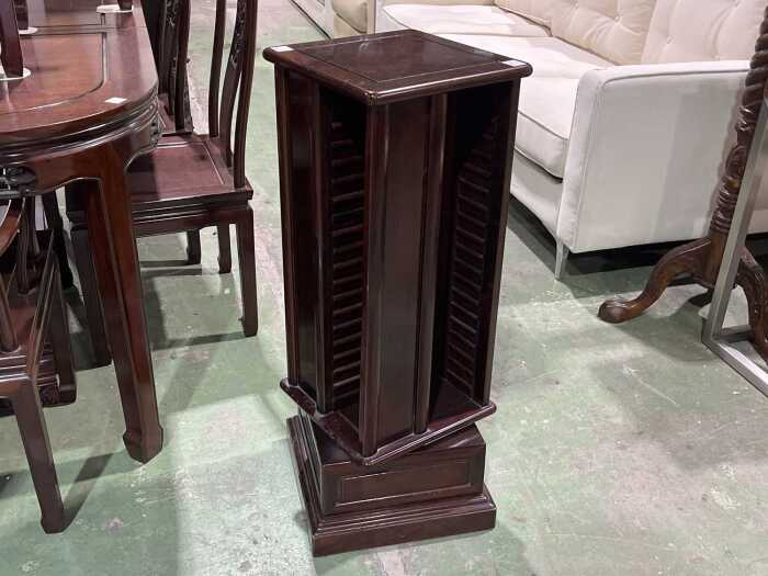 Customized rosewood swivel CD rack