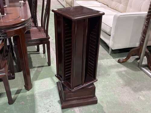 Customized rosewood swivel CD rack