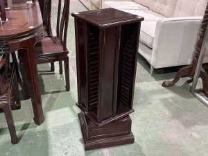 Customized rosewood swivel CD rack