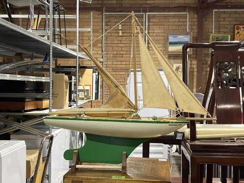 Vintage Star Yacht model sailing boat on stand