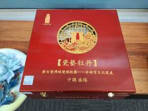Chinese porcelain cabinet plate with applied floral decoration - 5