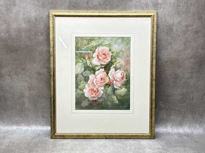 L. H. Chamberlain, roses. Watercolour painting on paper