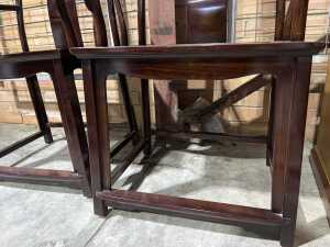 Pair of Ming-style rosewood armchairs - 3