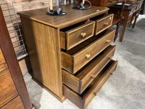 Timber chest of five drawers - 3