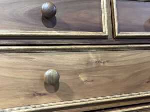 Timber chest of five drawers - 4