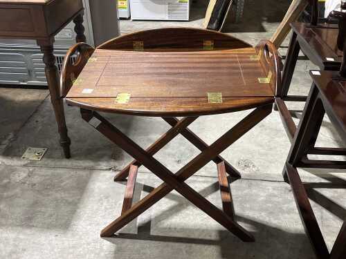 Timber folding butler's tray table
