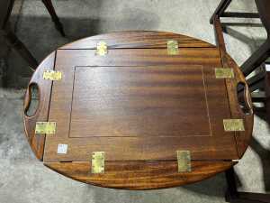 Timber folding butler's tray table - 2