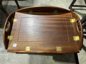Timber folding butler's tray table - 3
