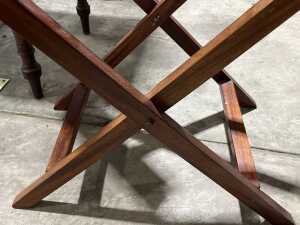 Timber folding butler's tray table - 5