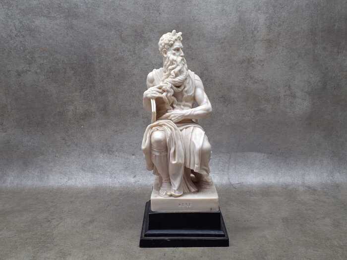 After Michelangelo, Moses. Reproduction resin statue.
