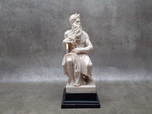 After Michelangelo, Moses. Reproduction resin statue.