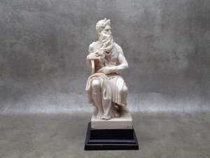 After Michelangelo, Moses. Reproduction resin statue.