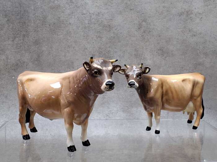 Two Beswick ceramic Jersey cow figures