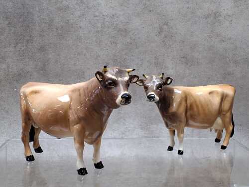 Two Beswick ceramic Jersey cow figures