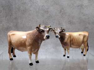 Two Beswick ceramic Jersey cow figures