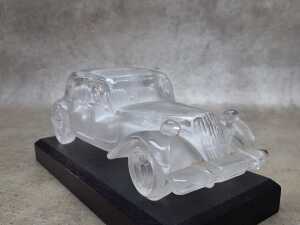 Two clear glass desk items - 4