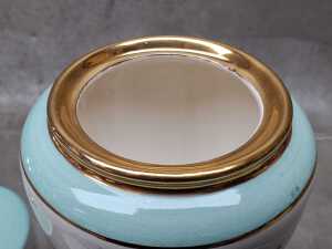 Three gilded ceramic porcelain pieces - 5
