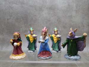 Five Royal Doulton porcelain Bunnykins figures