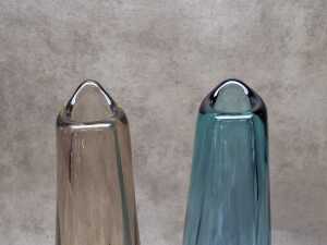 Two Ricaro art glass vases, one with original label - 2