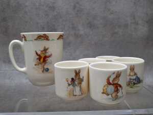 Mostly Royal Doulton Bunnykins breakfast porcelain - 2
