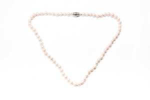 A strand of cultured pearls to a sterling silver clasp