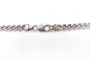 A curb link necklace in sterling silver - 3