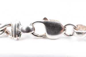 A curb link necklace in sterling silver - 4