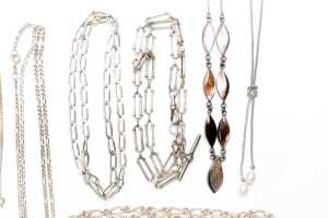 Seven necklaces in sterling silver - 2