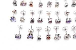 Sixteen pairs of earrings in sterling silver - 4