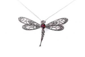A bracelet and a dragon fly necklace/brooch in sterling silver - 2