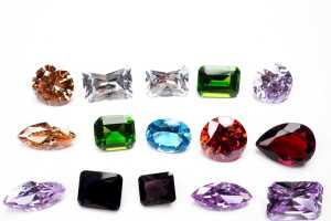A collection of multi coloured cubic zirconia - 2