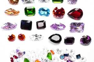 A collection of multi coloured cubic zirconia - 3