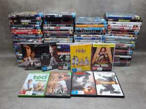 DVDs, mostly movies