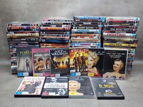 DVDs, mostly movies