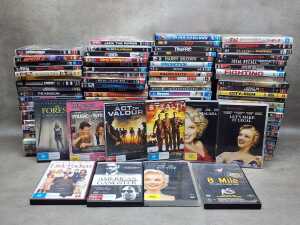 DVDs, mostly movies