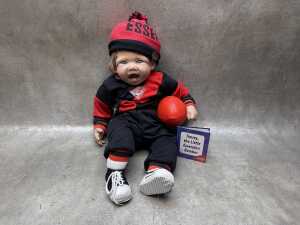 Ashton-Drake 'Timmy, the little Essendon Bomber' doll