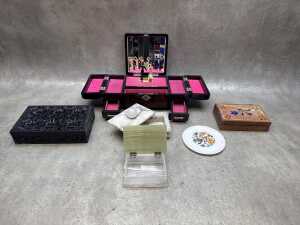 Five decorative boxes