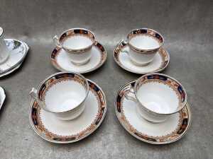 Nine porcelain trios and duos - 2