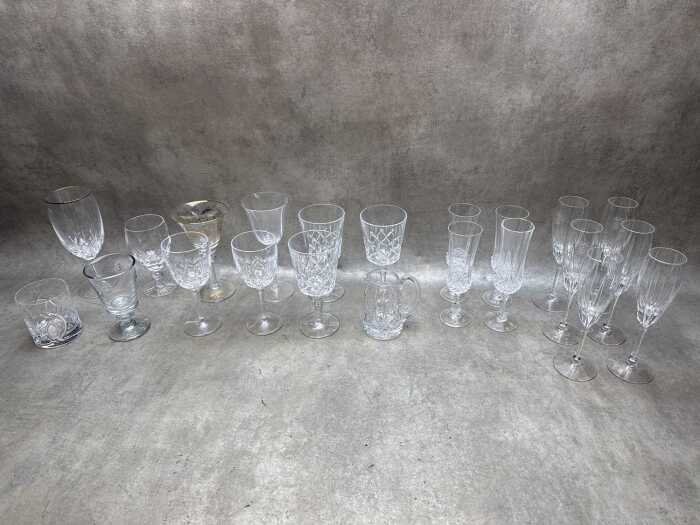 Collection of crystal stemware