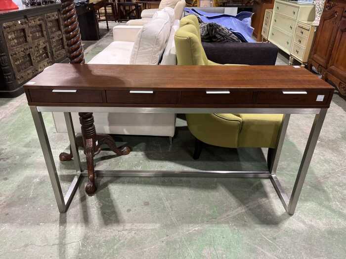 Contemporary timber console table