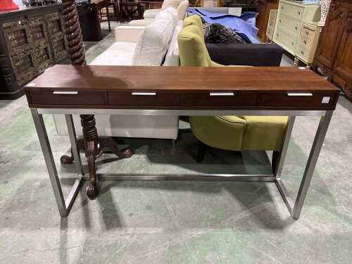 Contemporary timber console table